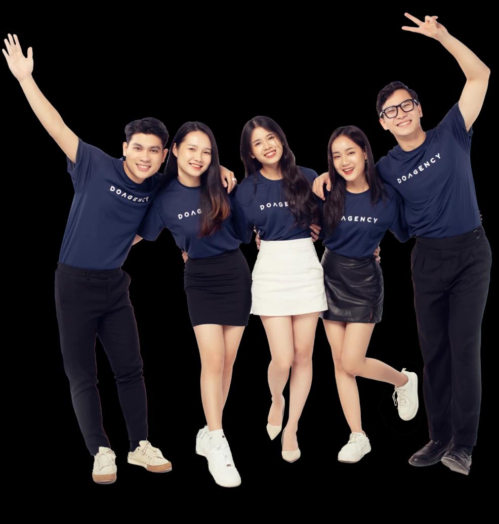 5 people happy and smile